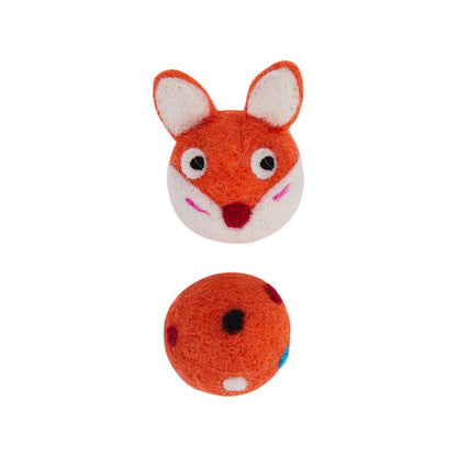 Colorful Felt Stretch Ball Cat Toy Ball Pet Toy With Small Bell