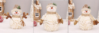 Long Velvet Christmas Snowman Decorative Supplies